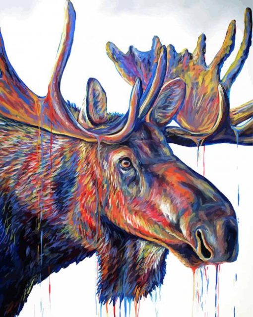 Velvet Moose Head Diamond Painting