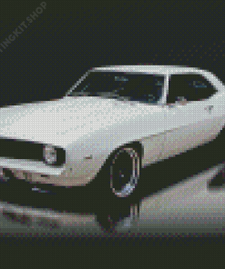 White 69 Camaro Diamond Painting