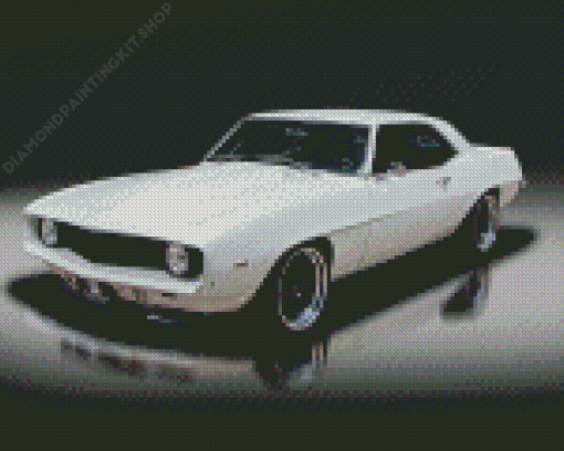 White 69 Camaro Diamond Painting