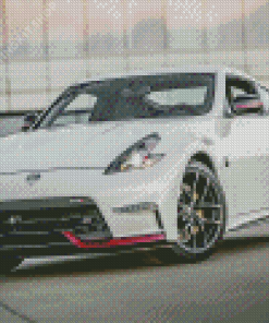 White Nissan 370 Z Diamond Painting