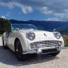 White Triumph TR3A Car Diamond Painting