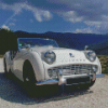 White Triumph TR3A Car Diamond Painting