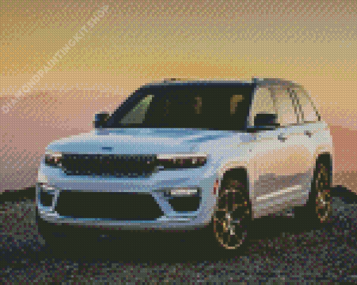 White Jeep Cherokee Diamond Painting