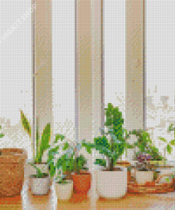 Window Plants Diamond Painting