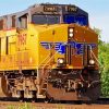 Yellow Diesel Train Diamond Painting