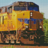 Yellow Diesel Train Diamond Painting