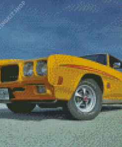 Yellow Pontiac 1970 Gto Car Diamond Painting