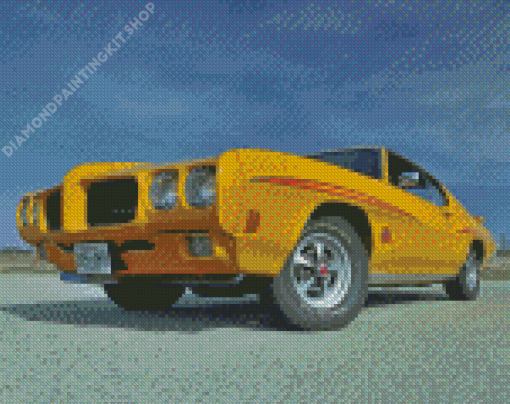 Yellow Pontiac 1970 Gto Car Diamond Painting