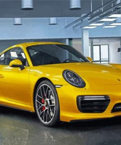 Yellow Porsche 911 Diamond Painting