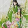 Anime Chinese Lovers Diamond Painting