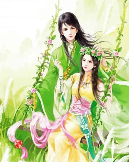 Anime Chinese Lovers Diamond Painting