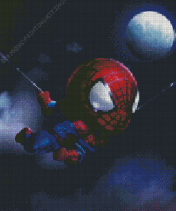 Baby Spider Man At Night Diamond Painting