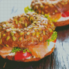 Bagel Burger Diamond Painting