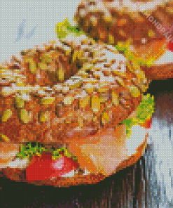 Bagel Burger Diamond Painting