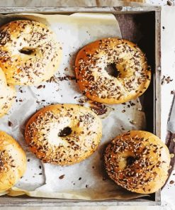 Bagels Homemade Food Diamond Painting