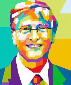 Bill Gates Pop Art Diamond Painting