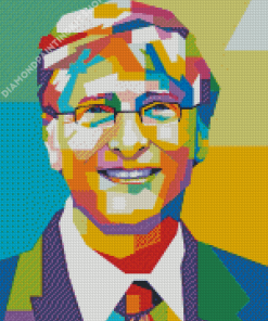 Bill Gates Pop Art Diamond Painting