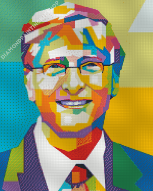 Bill Gates Pop Art Diamond Painting