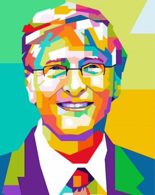 Bill Gates Pop Art Diamond Painting