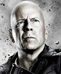 Black And White Bruce Willis Diamond Paintings