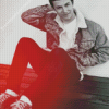 Black And White Dylan Minnette Diamond Painting