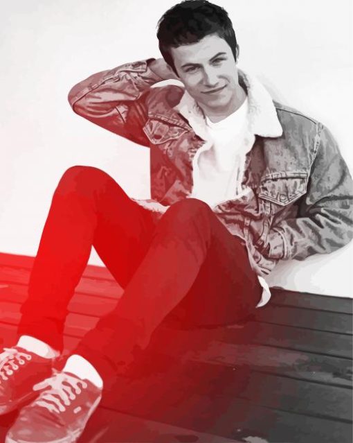 Black And White Dylan Minnette Diamond Painting