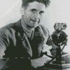 Black And White Novelist George Orwell Diamond Painting