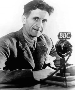 Black And White Novelist George Orwell Diamond Painting