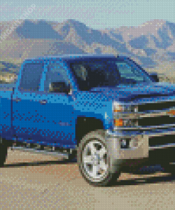 Blue 2017 Chevy Silverado Z71 Diamond Painting