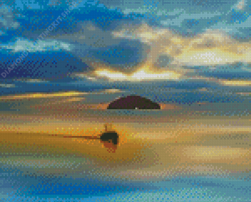 Boat By Ailsa Craig Diamond Painting