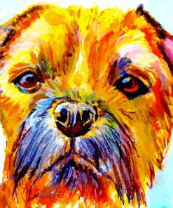 Border Terrier Head Diamond Painting