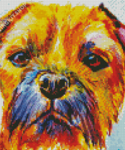 Border Terrier Head Diamond Painting