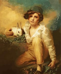 Boy And Rabbit By Henry Raeburn Diamond Painting