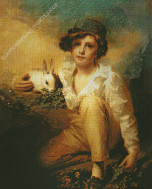 Boy And Rabbit By Henry Raeburn Diamond Painting