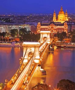 Budapest Evening Night Diamond Paintings