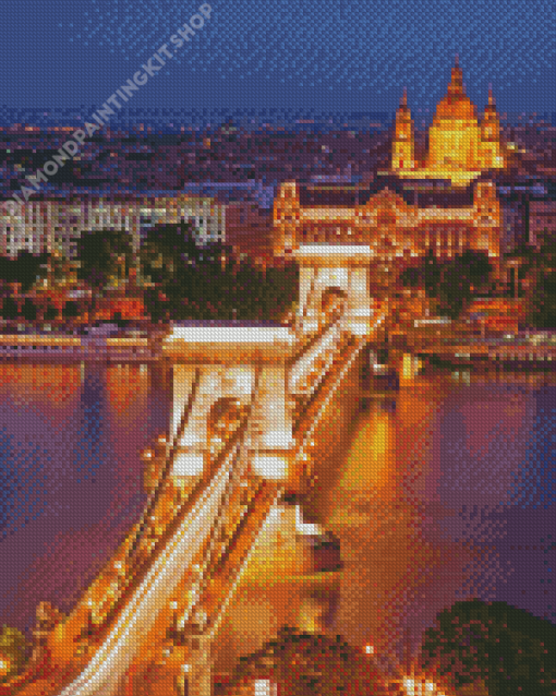 Budapest Evening Night Diamond Paintings