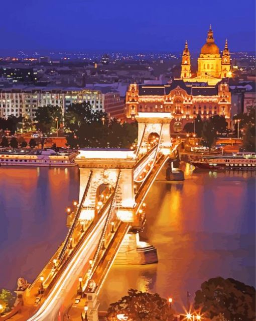 Budapest Evening Night Diamond Paintings