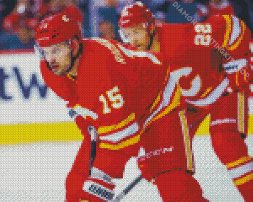 Calgary Flames Hockey Team Players Diamond Painting