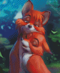 Cartoon Fox Couple Diamond Painting