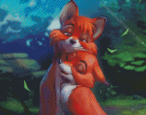 Cartoon Fox Couple Diamond Painting