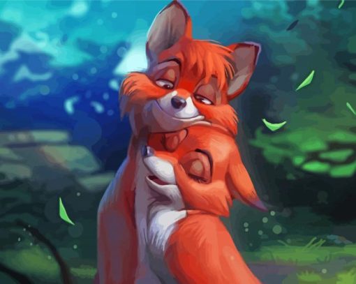 Cartoon Fox Couple Diamond Painting