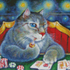 Cat Poker Diamond Painting