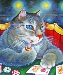 Cat Poker Diamond Painting