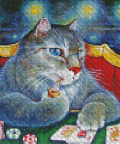 Cat Poker Diamond Painting