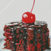 Cherry Chocolate Cake Diamond Paintings