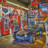 Classic Car Garage Diamond Painting