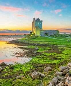 Dunguaire Castle Sunset Diamond Painting