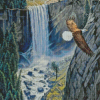 Eagle With Waterfall Falls Diamond Painting