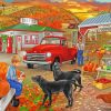 Farm Old Gas Station Truck Diamond Painting