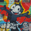 Felix The Cat Graffiti Diamond Painting